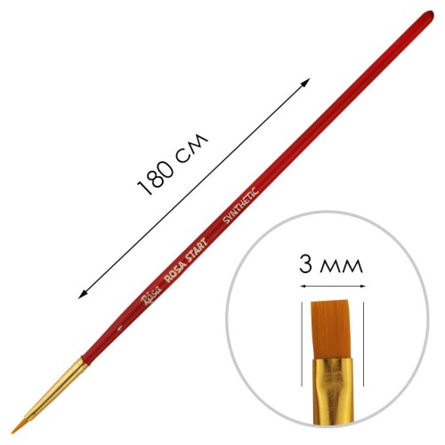 Кисти Кисточка синтетичная плоская, № 1 Rosa Start