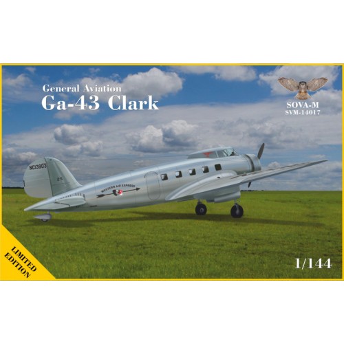 Збірна модель літака Літак General Aviation Ga-43 Clark (USA, Swiss) 1:144