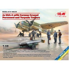 Бомбардувальник Ju 88A-4 з Німецьким наземним персоналом і торпедними візками