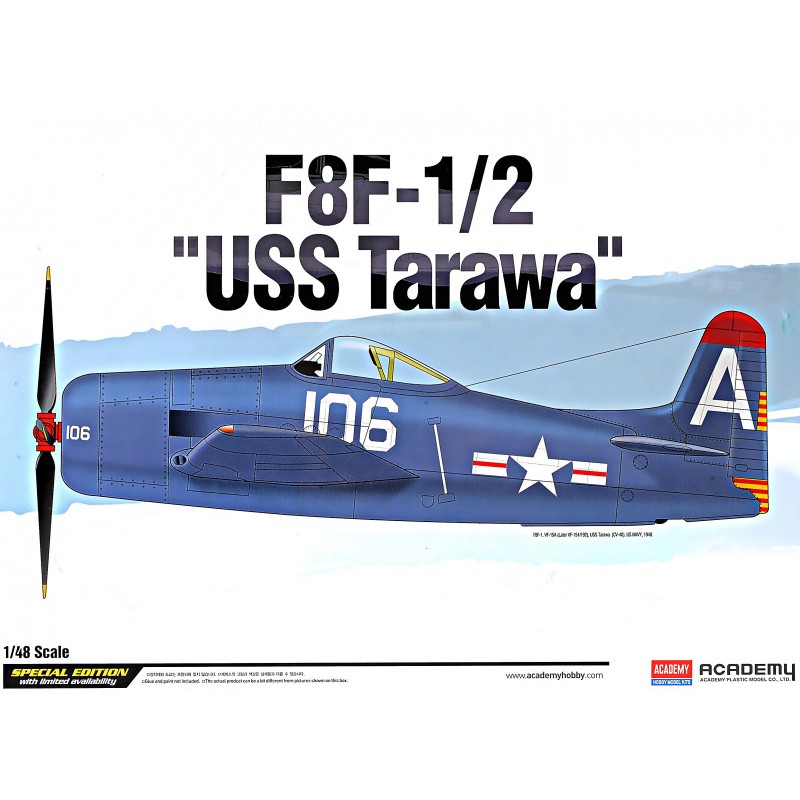 Сборная модель самолета Истребитель F8F-1/2 "USS Tarawa" 1:48