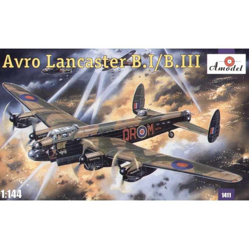 Збірна модель літака Дальній важкий бомбардувальник ВПС Англії Avro Lancaster B.I/B.III 1:144
