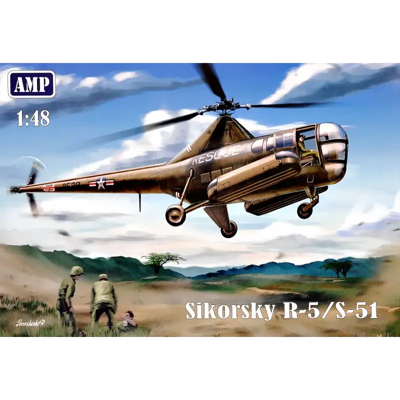 Збірна модель Вертоліт Sikorsky R-5/S-51 1:48