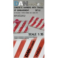 Бетонные заграждения со следами обстрела (набор №2)
