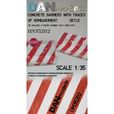 Бетонные заграждения со следами обстрела (набор №2)