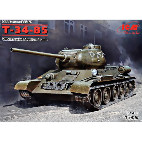 Бронетехніка та артилерія Середній танк Т-34-85, 2 МВ (ICM 35367)