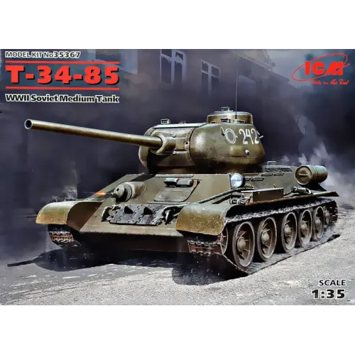 Бронетехніка та артилерія Середній танк Т-34-85, 2 МВ (ICM 35367)