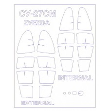 Маска для модели самолета Су-27СМ, двусторонняя (Zvezda)