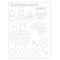 Маска для модели самолета Bristol Blenheim Mk IV (Airfix)