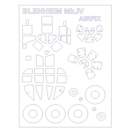 Декалі Маска для модели самолета Bristol Blenheim Mk IV (Airfix)