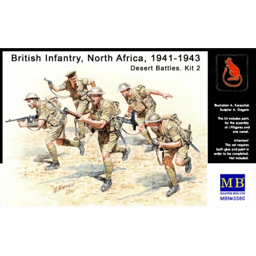 Фігури та мініатюри British Infantry, North Africa, 1941-1943. Desert Battles. Kit 2