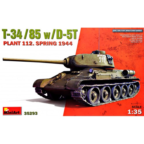 Бронетехніка та артилерія Танк Т-34/85 с пушкой Д-5Т. Завод 112 (Весна 1944 год)