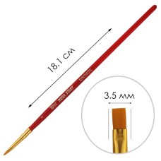 Кисточка синтетичная плоская, № 3 Rosa Start