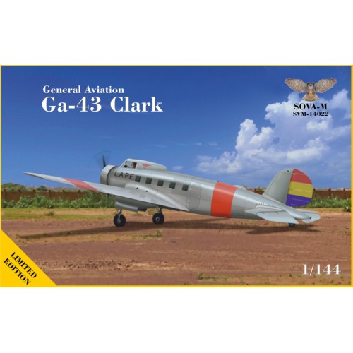 Збірна модель літака Літак General Aviation Ga-43 Clark (Іспанія, Японія) 1:144