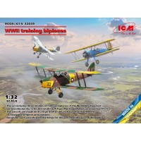 Учебные бипланы времен Второй мировой войны (Bucker Bu 131D, DH.82A Tiger Moth, Stearman PT-17)