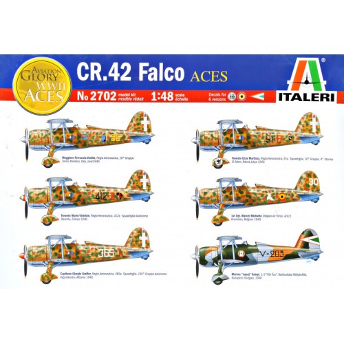 Сборная модель самолета Истребитель CR.42 Falco Aces 1:48