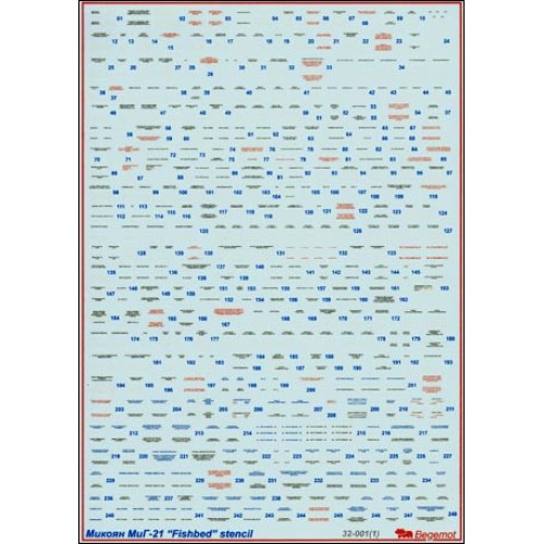 Декалі MiG-21 full stencil