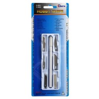 Модельный нож с металлической ручкой, 6 сменных лезвий.