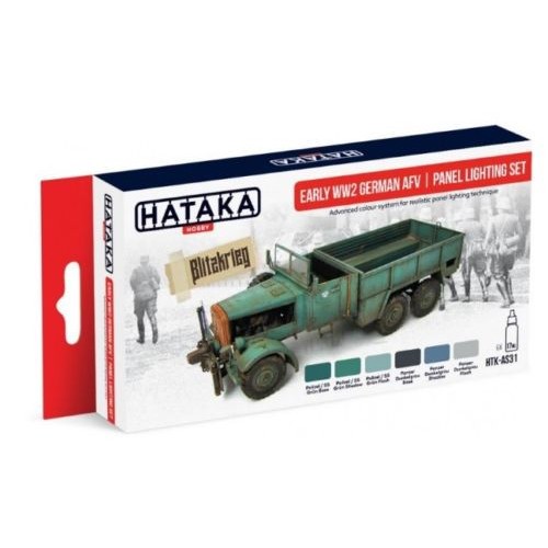 Набори водорозчинної фарби Набор красок Британских бронированных боевых машин периода Второй Мировой войны, 6 шт.