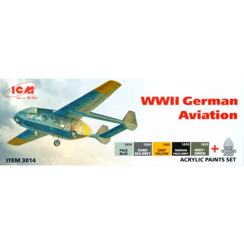 Набори водорозчинної фарби Набор акриловых красок для германской авиации времен Второй мировой войны, 6 шт.