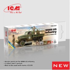 Набор красок для Пехоты США Второй мировой войны, 6 шт.