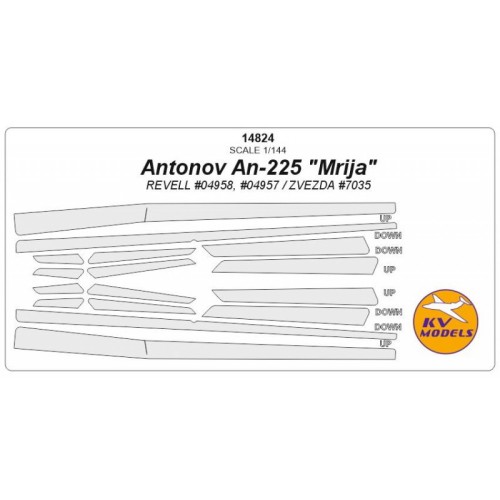 Набори деталіровки Маска для модели самолета Ан-225 (Revell/ZVEZDA)