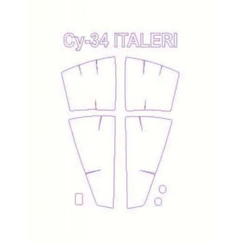 Декалі Маска для модели самолета Су-34 (Italeri)