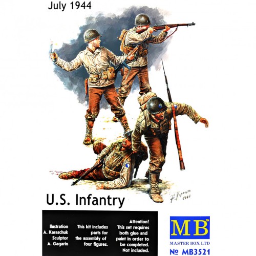 Фігури та мініатюри MB3521 US infantry, July 1944