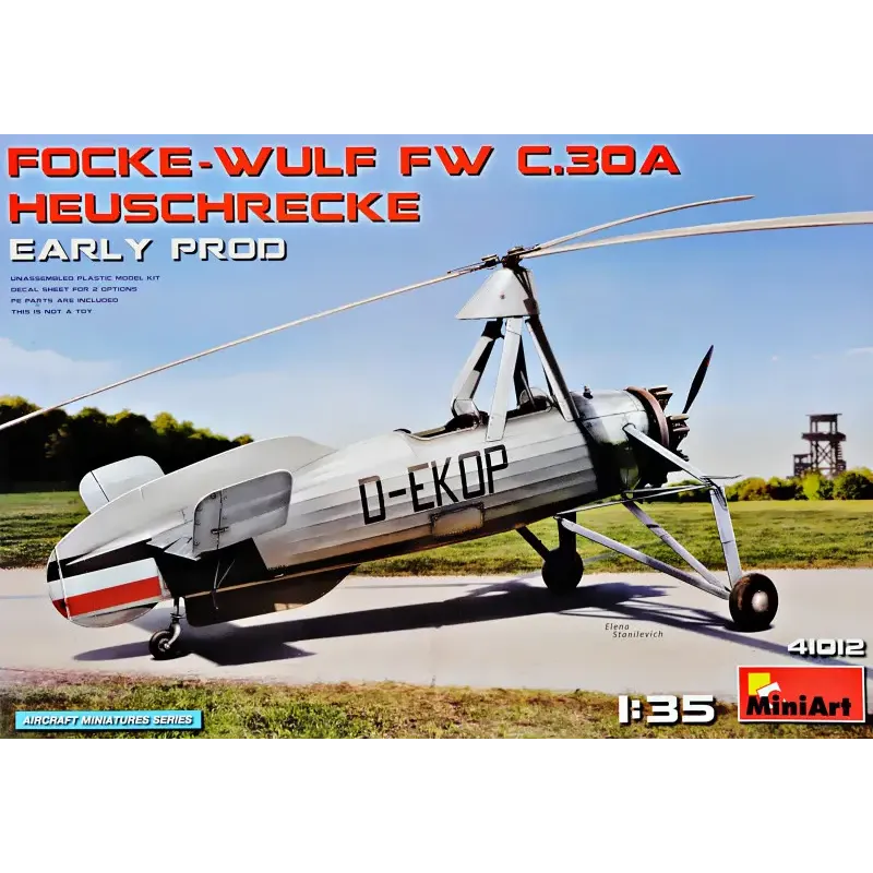 Збірна модель Розвідувальний автожир Focke Wulf FW C.30A "Grasshopper" (раннього виробництва) 1:35