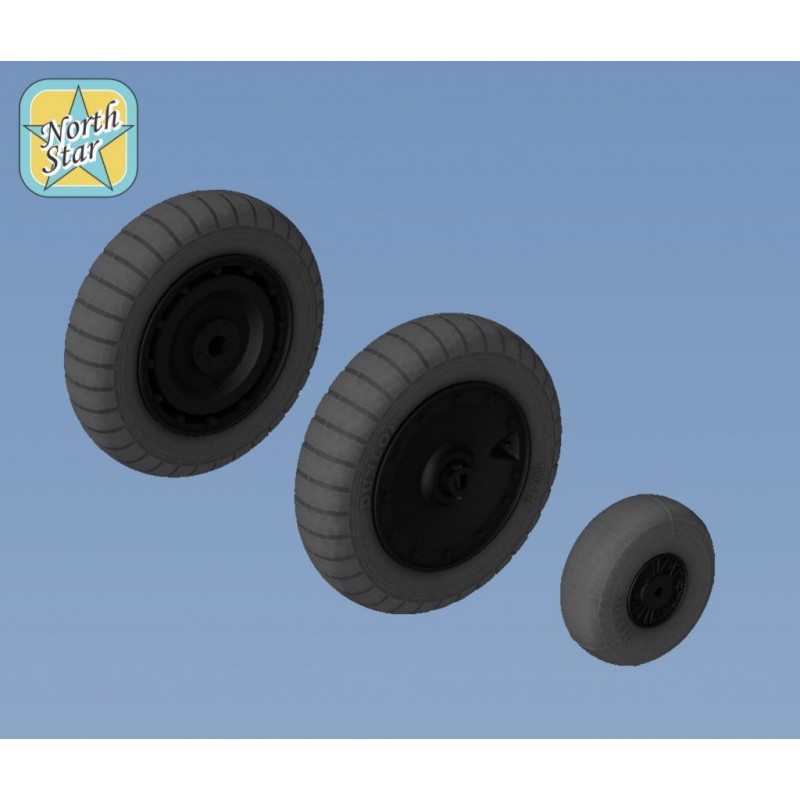 Колеса для Focke-Wulf 190 A/F/G, поздний, диск с резиной Dunlop (ранний)