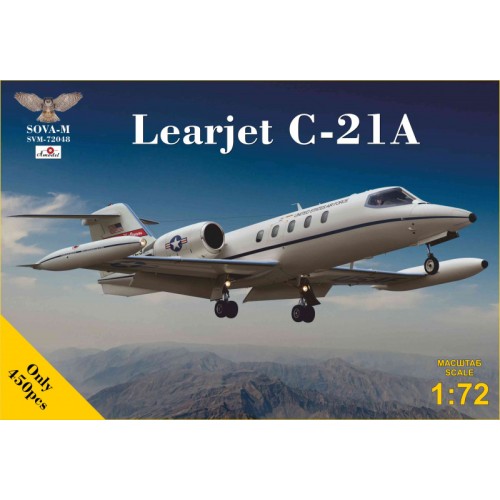 Збірна модель літака Військово-транспортний літак ВПС США Learjet 35 C-21 1:72
