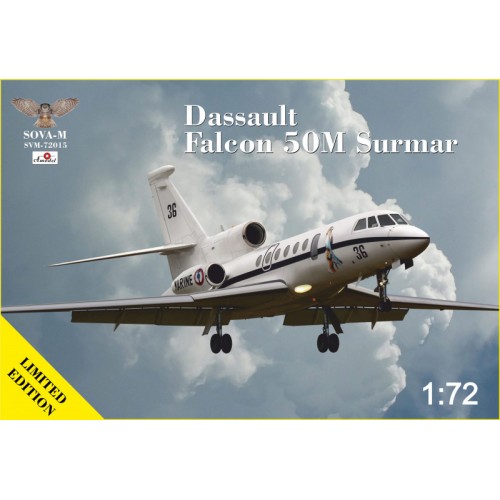 Збірна модель літака Пасажирський літак Dassault Falcon 50M "Surmar" 1:72