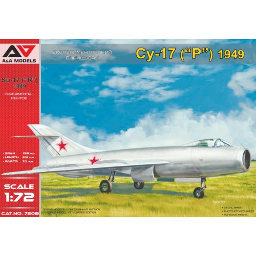 Збірна модель літака Су-17 (вдосконалений прототип 1949 року) 1:72