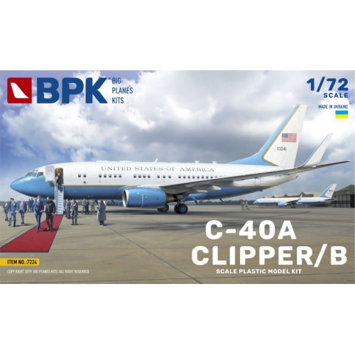 Збірна модель літака Многоцелевой транспортный самолет, C-40A Clipper/B (Соединенные Штаты Америки) 1:72
