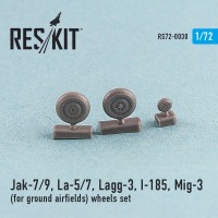 Смоляные колеса для самолетов Як-7/9, Ла-5/7, Lagg-3, И-185, МиГ-3 (для наземных аэродромов)