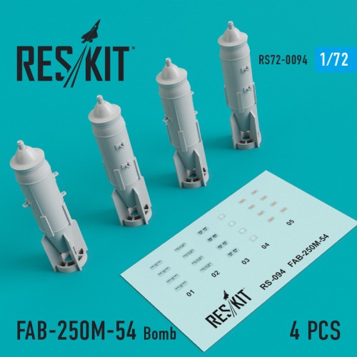 Ракета FAB-250М-54 (4 шт.) для (МиГ-21/23/27/29, Су-7/17/20/22/24/25/27/30/34, ЯК-130)