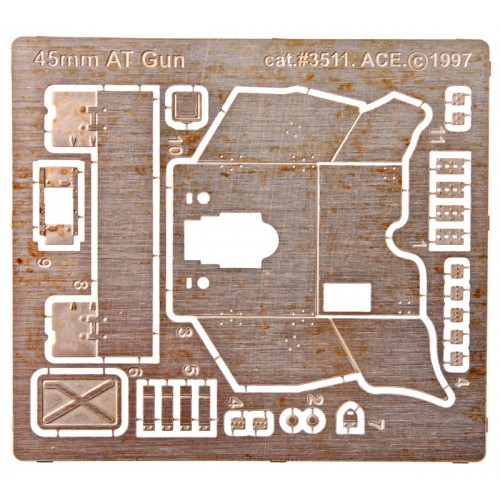 Фототравлення Фототравление: 45 мм пушка, 2 МВ (ICM)