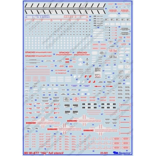 Декалі Декаль для вертолета Ми-8/17 "Hip"