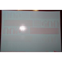 Декаль розовый герметик для модели самолета МиГ