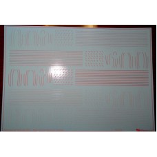 Декаль розовый герметик для модели самолета МиГ