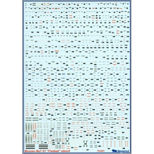 Декалі MiG-21 stencil