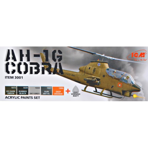 Набори водорозчинної фарби Набор красок для вертолета COBRA AH-1G, 6 шт.