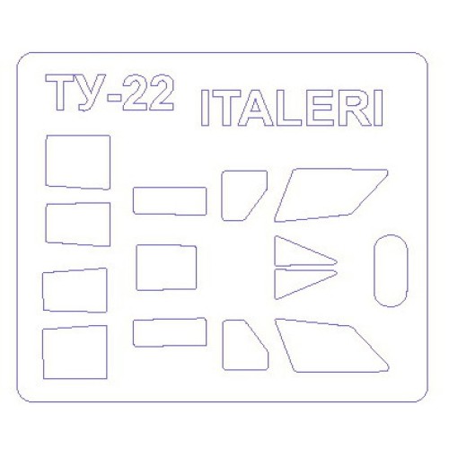 Декалі Маска для модели самолета Ту-22 (Italeri)