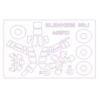 Маска для модели самолета Bristol Blenheim MkI (Airfix)