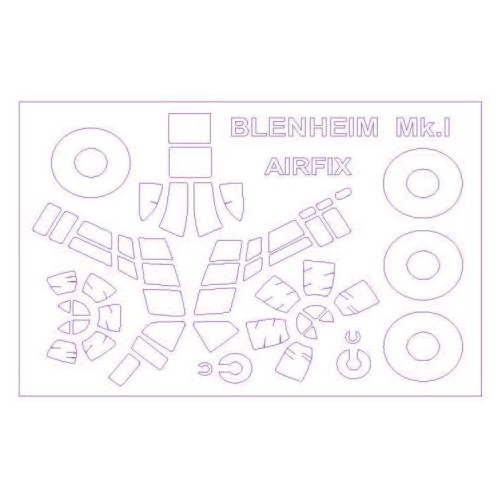 Декалі Маска для модели самолета Bristol Blenheim MkI (Airfix)