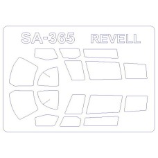 Маска для модели вертолета SA 365 / SA 365N Dauphin 2 (Matchbox/Revell)