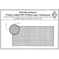 PEa005 Anti-slip surfaces (T-type, angled 45 degr. 0.75mm step;
