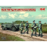 Армейский автомобиль Horch 108 Typ 40 с германской пехотой