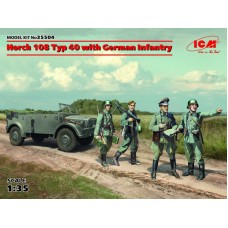 Армейский автомобиль Horch 108 Typ 40 с германской пехотой