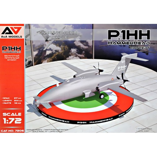 Збірна модель літака Безпілотний літальний апарат "P1.HH Hammerhead" 1:72