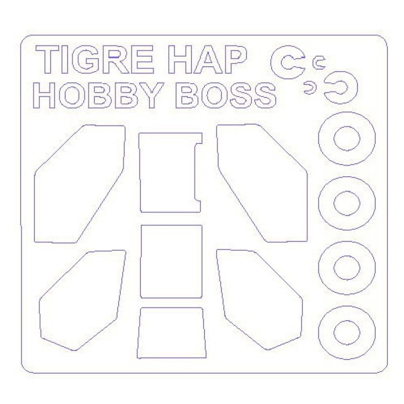 Маска для модели вертолета Tigre Hap (Hobby Boss)